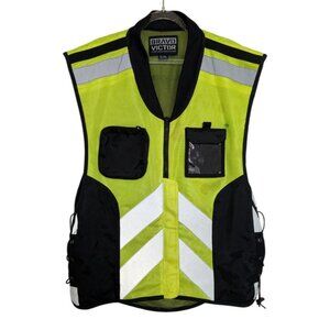 Bravo Victor Military Spec Hi Vis Motorcycle Vest Mens XL- 4XL Adjustable Sizing